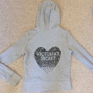 Victoria’s Secret sequin heart zip up hoodie